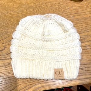 C.C. Kids messy bun beanie